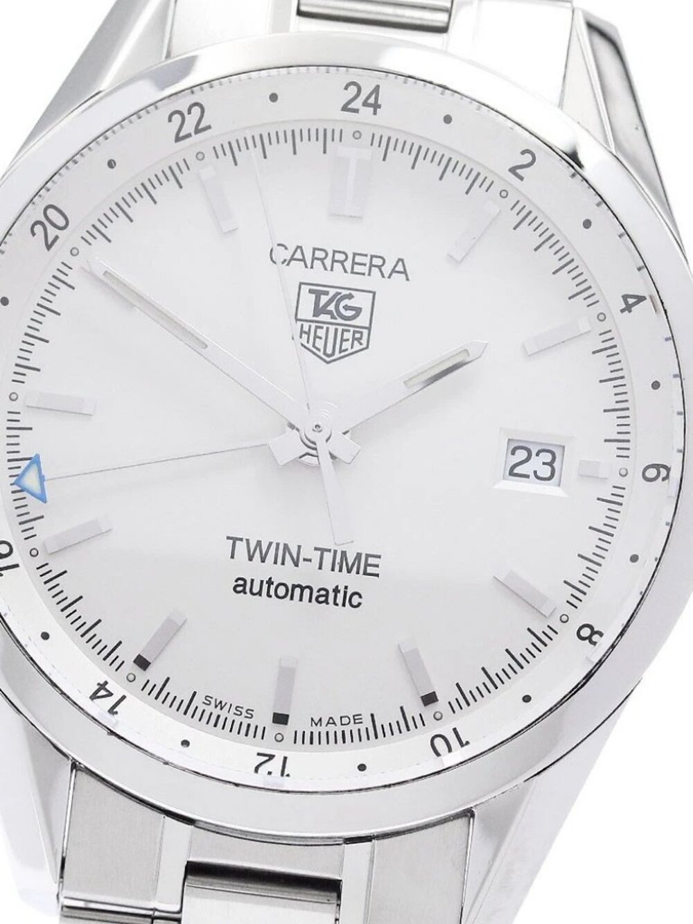 TAG HEUER Carrera twin time WV2116-0 Date GMT white Dial Automatic Men's_956589